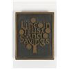 Image 4 : Lincoln Trust & Savings Bronze Plaque