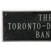 Image 3 : Toronto Dominion Bank Cast Aluminum Plaque