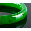 Image 3 : Burma Emerald Green Jadeite Carved Bangle
