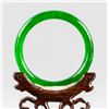 Image 4 : Burma Emerald Green Jadeite Carved Bangle