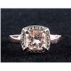 Image 1 : Silver Rhodium Plated Morganite Ring Rv $300