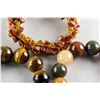 Image 2 : 6 Assorted Chinese Hardstone Amber Agate Bracelets