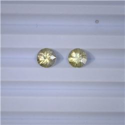 3.84 ct zircon match pair round cut