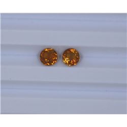 1.37ct Yellow Tourmaline match pair Round cut