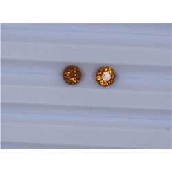 1.18ct Yellow Tourmaline match pair Round cut