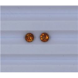 0.79ct Yellow Tourmaline match pair Round cut