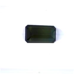 11.08 ct green tourmaline emerald cut/baguette