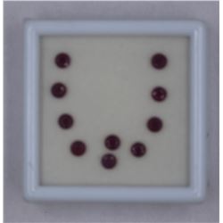 6.73ct Ruby 10pcs Round cut