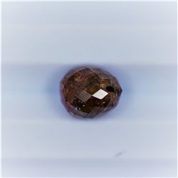 3.31ct Natural Brown red diamond Brolite with hole  cut