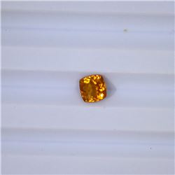 0.70 ct yellow tourmaline cushion cut
