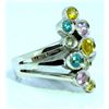Image 2 : SAPPHIRE MIX COLOR 0.35CT ABOUT 14K WHITE GOLD RING