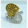 Image 1 : YELLOW DIAMOND 0.76CT 14K WHITE GOLD RING