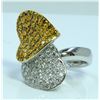 Image 2 : YELLOW DIAMOND 0.76CT 14K WHITE GOLD RING
