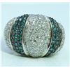 Image 1 : BLUE DIAMOND 0.87CT 14K WHITE GOLD RING