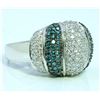 Image 2 : BLUE DIAMOND 0.87CT 14K WHITE GOLD RING