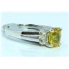 Image 2 : YELLOW SAPPHIRE 1.22CT 14K WHITE GOLD RING