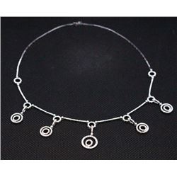 18K White Gold Diamond Necklace;; Gold-21.10 Grams; Diamond- 3.41ct/Round-409 Piecs