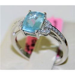 Aquamarine 1.17ct 18K White Gold 3.00gm Ring