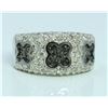 Image 2 : BLACK DIAMOND 0.34CT 14K WHITE GOLD RING 9.8 GRAM  WHITE DIAMOND 0.64CT