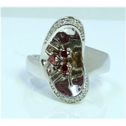 COLOR DIAMOND 0.22CT 14K WHITE GOLD RING