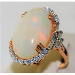 Opal 14.82ct 14K Rose Gold 6.60gm Ring