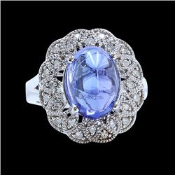 7ct Tanzanite 14K White Gold Ring