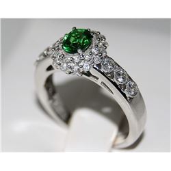 0.44ct Tsavorite 18K White Gold 3.80gm Ring