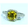 Image 1 : YELLOW SAPPHIRE 1.71CT  14K WHITE GOLD RING