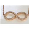 Image 1 : 14K ROSE GOLD PENDANT WITH CHAIN :2.07g/Diamond:0.24ct