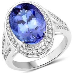 6.18ct Tanzanite 14K White Gold Ring