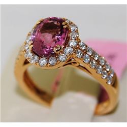 SPINEL 2.22ct 18K Rose Gold 4.35gm Ring