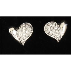 18K WHITE GOLD DIAMOND EARRING:6.61 GRAMS/DIAMOND:0.47CT