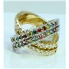 Image 2 : COLOR DIAMOND 0.45CT 14K WHITE GOLD RING