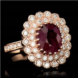 4.60ct Ruby 14K Rose Gold Ring
