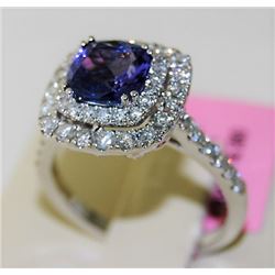 Tanzanite 2.00ct 18K White Gold 4.80gm Ring