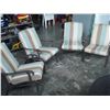 Image 1 : 4 IRON PATIO CHAIRS WITH CUSHIONS