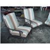 Image 2 : 4 IRON PATIO CHAIRS WITH CUSHIONS