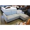 Image 1 : NEW MODERN GREY FABRIC 2 PIECE SECTIONAL SOFA RETAIL $1899