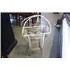 Image 2 : MAPLE AND RATTAN 2 DRAWER NIGHTSTAND AND STICK STAND
