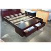 Image 2 : MODERN QUEENSIZE BEDFRAME WITH STORAGE FOOTBOARD