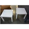 Image 1 : 2 WHITE IKEA END TABLES
