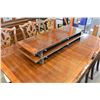 Image 8 : MAHOGANY PAW FOOT DINING TABLE WITH 8 CARVED CHAIRS AND 2 LEAFS