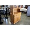 Image 2 : 2PIECE OAK DISPLAY CABINET