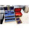 Image 2 : WOOD CARVED JEWELERY BOXES AND LEATHER JEWELERY BOX