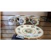 Image 2 : ROYAL ALBERT LADY CARLYLE COFFEE MUGS AND PLATES AND TWO BIRKS CHINA COFFEE MUGS