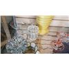 Image 2 : PINK DEPRESSION CAKE PLATE, MEDALTA VASE AND CRYSTAL WARE
