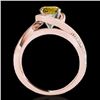 Image 2 : 1.15 CTW Certified Si/I Fancy Intense Yellow Diamond Solitaire Ring 10K Rose Gold - REF-163M6H - 348