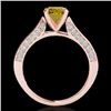 Image 2 : 1.6 CTW Certified Si/I Fancy Intense Yellow Diamond Solitaire Ring 10K Rose Gold - REF-263N6Y - 3492
