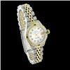 Image 4 : Rolex Men's Two Tone 14K Gold/SS, QuickSet, Diam/Emerald Dial & Diam/Emerald Bezel - REF-557F7M