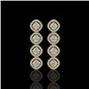 Image 1 : 5.28 CTW Cushion Cut Diamond Designer Earrings 18K Yellow Gold - REF-981Y6K - 42811